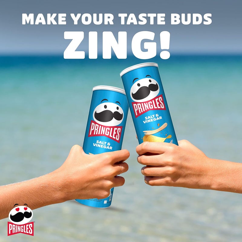 Pringles رقائق البطاطس بنكهة الملح والخل من برينجلز - 2 علبة - Image 5