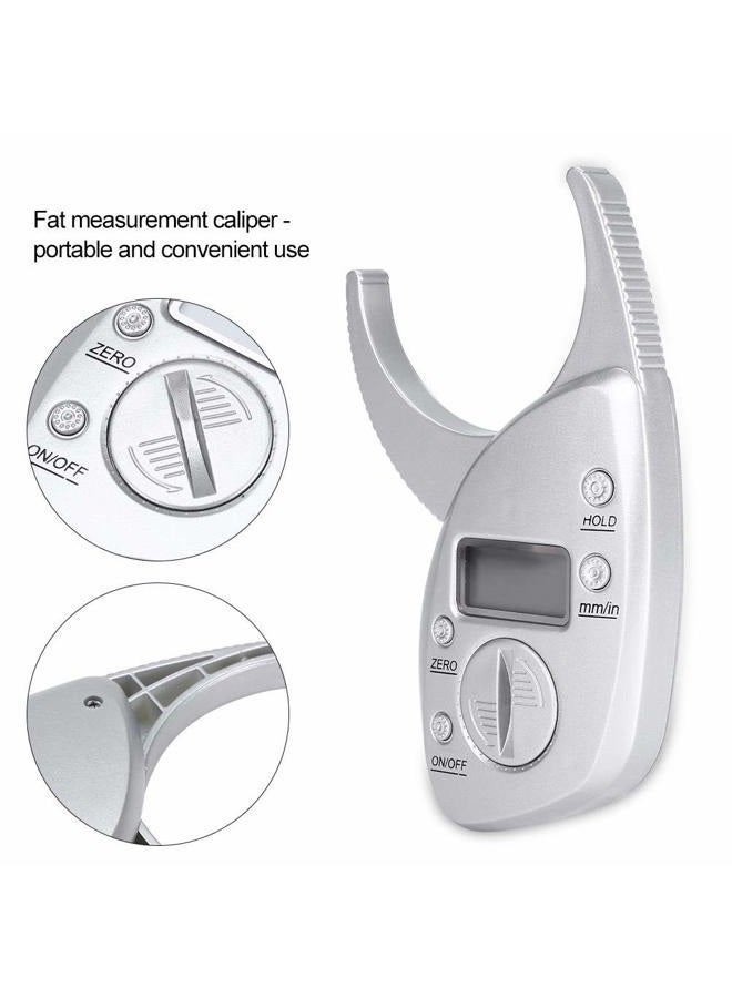 Sonew Body Fat Caliper Handheld BMI Body Fat Measurement Device Body Measure Tape Arms Chest Thigh or Waist Measuring Tape Measures Body Fat for Men and Women 3V Battery (Not Included) - Image 4