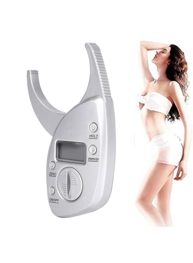 Sonew Body Fat Caliper Handheld BMI Body Fat Measurement Device Body Measure Tape Arms Chest Thigh or Waist Measuring Tape Measures Body Fat for Men and Women 3V Battery (Not Included) - Image 1