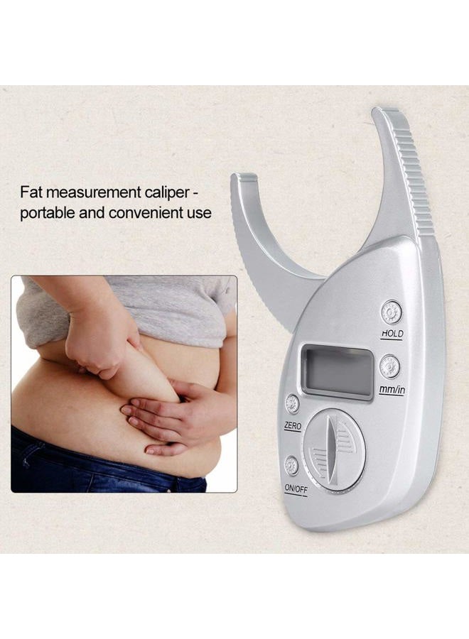 Sonew Body Fat Caliper Handheld BMI Body Fat Measurement Device Body Measure Tape Arms Chest Thigh or Waist Measuring Tape Measures Body Fat for Men and Women 3V Battery (Not Included) - Image 2