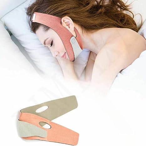 RIMDIXA حزام رفع الوجه وتخفيف الوجه V-شكل للنساء من RIMDIXA مع شريط رفيع لرفع الوجه وتخفيف الخدين المترهلين وتجاعيد الوجه وحزام الذقن ضغط سلس Pack Of 1 - Image 1