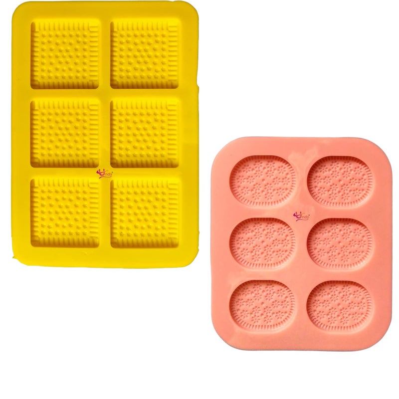 Undy Silicone Cookie Mould Garnishing Mould Chocolate Mould for Chocolate Mould Silicon Moulds for Chocolate Cookies Cake Decoration Soap Resin Arts Shape Square Cookies Oval Cookies - Image 1