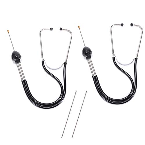 Lamoutor 2Pcs Automotive Mechanic Stethoscope Engine Stethoscope Tool for Cars, Trucks and Motorcycles - Image 1