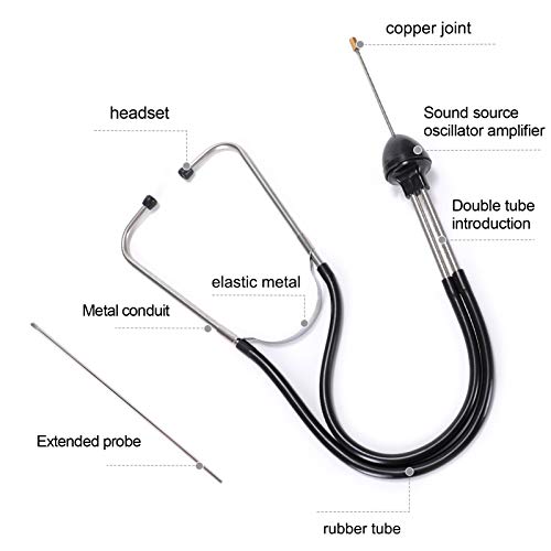 Lamoutor 2Pcs Automotive Mechanic Stethoscope Engine Stethoscope Tool for Cars, Trucks and Motorcycles - Image 2