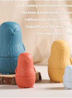 Excefore Nesting Dolls, Russian Silicone Nesting Dolls for Toddlers, Doll Montessori Educational Toy, Penguin Stacking Nesting Doll Toys, Gift for Kids 3 Years Up  - Image 5