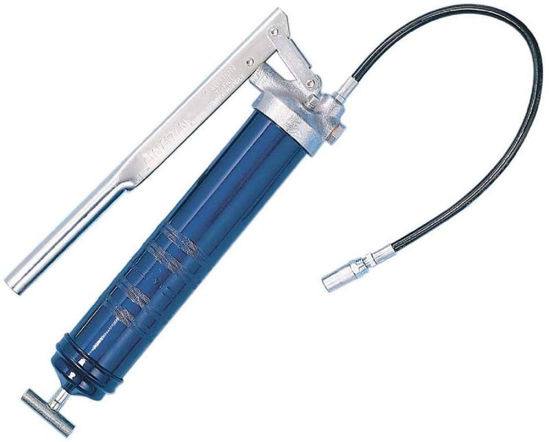 Lincoln 1147 LeverAction Manual Grease Gun with 18inch Whip Hose and Coupler HeavyDuty Follower Springs Premium Dual Lip Follower Jam Proof Toggle Cast Pump Head Precisionmachined Plunger