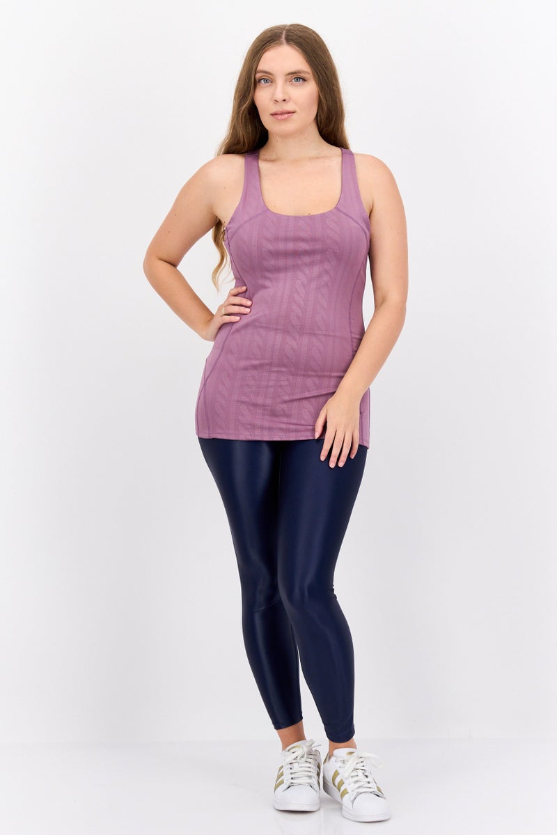 Tahari Sports Women Sportswear Fit Sleeveless Training Tank Top, Purple - Image 2