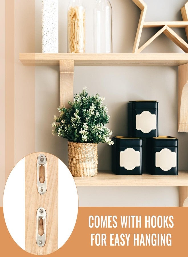 Vercraft 8 Pcs Wood Corbels Wooden Shelf Brackets 1.75'' W x 6'' D x 6'' H Unfinished Paintable Bracket with Hanging Hook for Doorway Countertop Kitchen Cabinet Book Shelves, Rubber Wood - Image 5