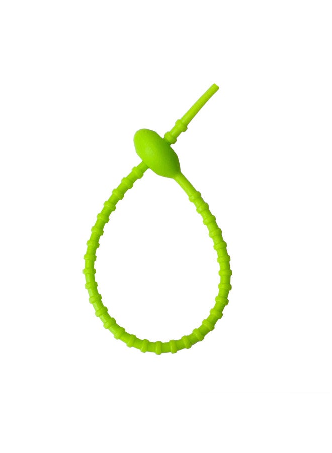 Loquat 210mm Silicone Cable Tie Data Line Finishing Winder DIY Keychain Jewelry Bag Blind Box Pendant Color Hanging-Color:Grass Green - Image 1