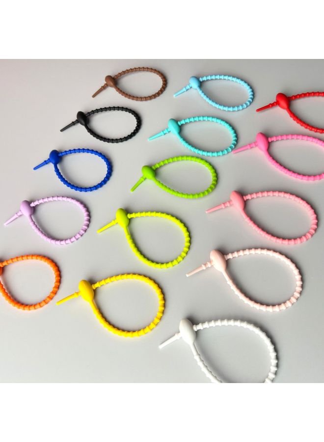 Loquat 210mm Silicone Cable Tie Data Line Finishing Winder DIY Keychain Jewelry Bag Blind Box Pendant Color Hanging-Color:Grass Green - Image 3