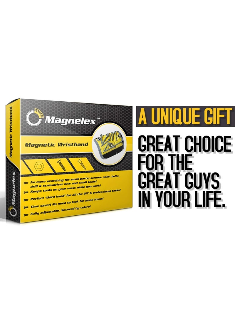 Magnelex Magnetic Wristband Perfect Stocking Stuffers for Men One Size Fits All Wrist Magnet Tool Holder Cool Gadgets for Men Fathers Day Christmas Gift for Dad Husband Son  - Image 2