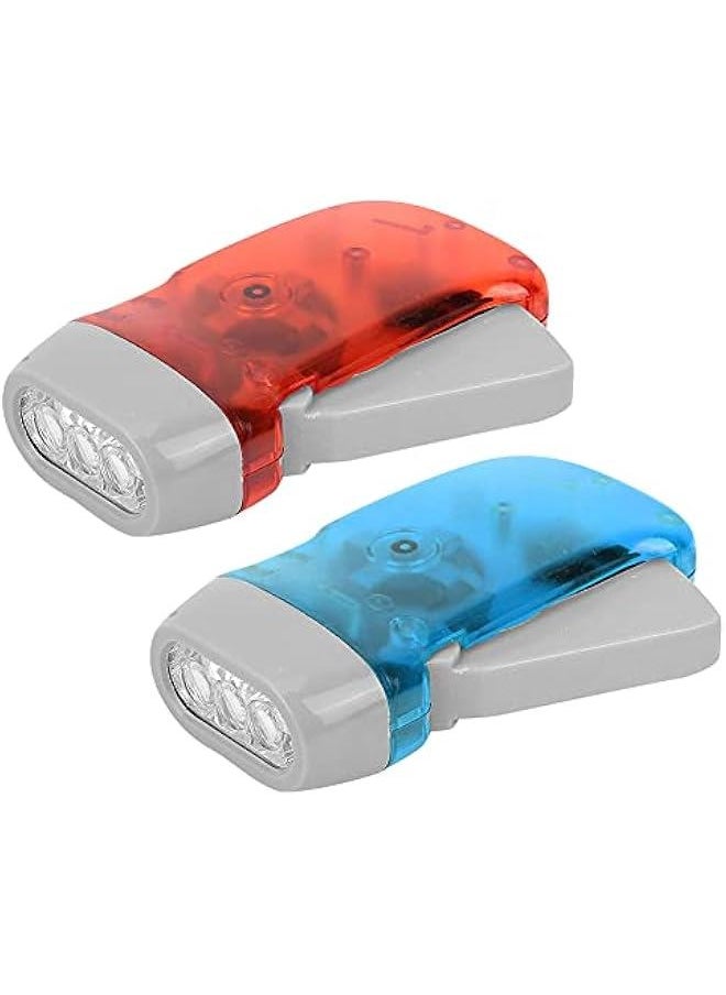 Generic - LED Torch Emergency Flashlight Lamp,Hand Crank Flashlight, Outdoor Mini Manual Hand Crank Torch for Camping Home Car Emergency Survival Gear Self Powered Charging Torch Dynamo, Flashlight Hand C - Image 1