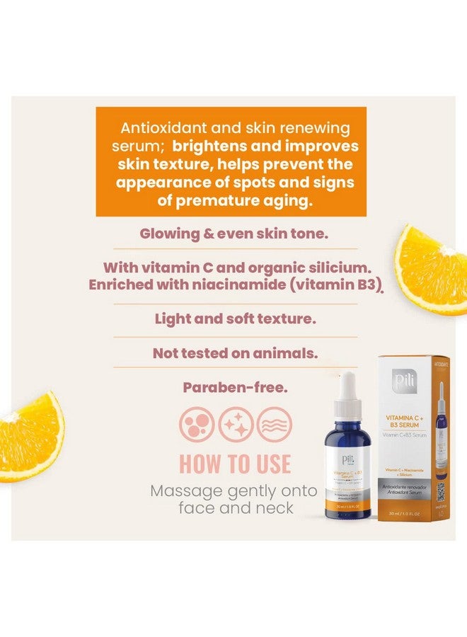 Pili Vitamin C Serum Plus Niacinamide And Organic Silicium. For All Skin Types Even Oily Or Acneprone Skins. 1 Oz. - Image 3