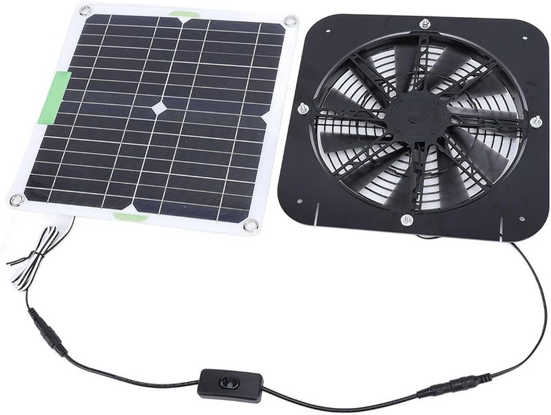 100W Solar Fan 135inch Solar Powered Ventilation Fan For Greenhouse RV Chicken House - Image 3