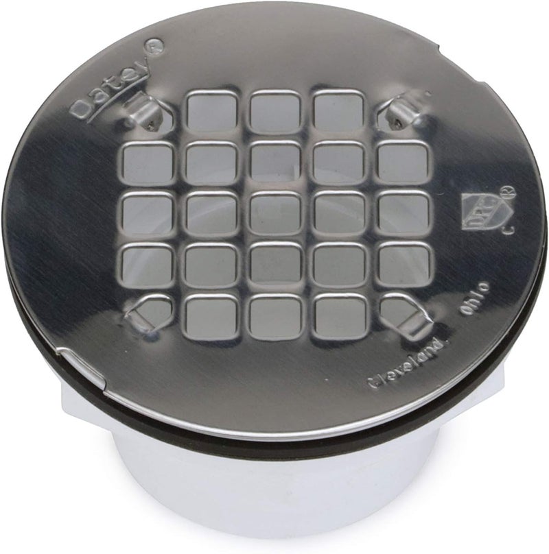 Oatey 42097 PVC-Solvent Weld Shower Drain with Stainless Steel Strainer, 2-Inch - Image 3