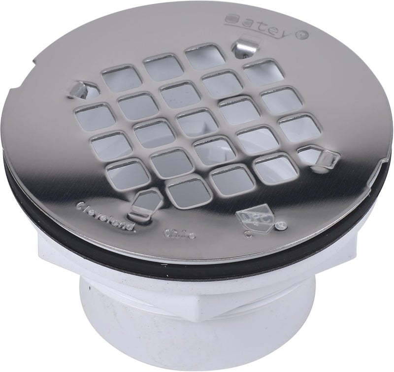 Oatey 42097 PVC-Solvent Weld Shower Drain with Stainless Steel Strainer, 2-Inch - Image 2