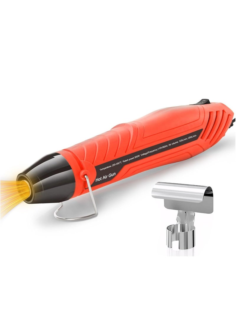 Necomi Electric Heat Gun, Mini Dual Temp Hot Air Gun Tool with Reflector Nozzle for Epoxy Resin, Shrink Wrapping, Vinyl Wrap, Embossing, Electronics, Candle Making, Phone Repair & DIY  - Image 1