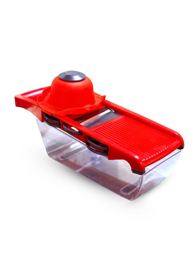 7-in-1 Multipurpose Vegetable Slicer & Grater Set with Storage Box – Manual Chopper with Interchangeable Blades, Hand Guard & Peeler  - Image 3