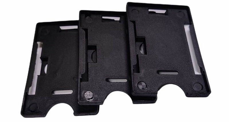NSSP Black ID Card Holder Badge | Heavy Duty Versatile Business ID Card Holder| Suitable for Office Staff, Nurses, Students, storekeepers, Factory Workers etc (Pack of 2) - Image 1