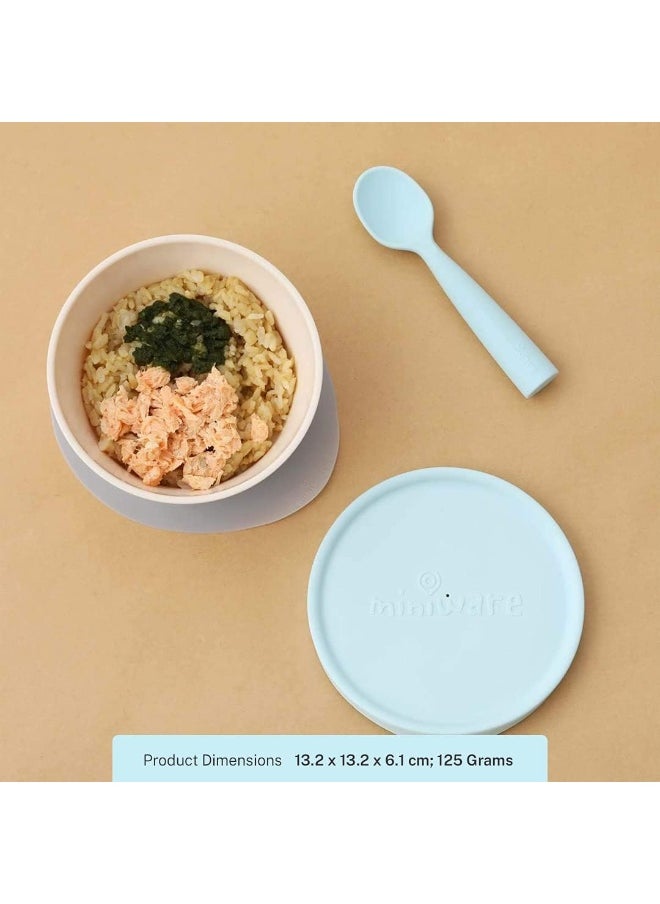 Miniware Miniware First Bites Set with Cereal Bowl, Detachable Suction Foot, and Training Spoon for Baby Toddler Kids  - Image 4
