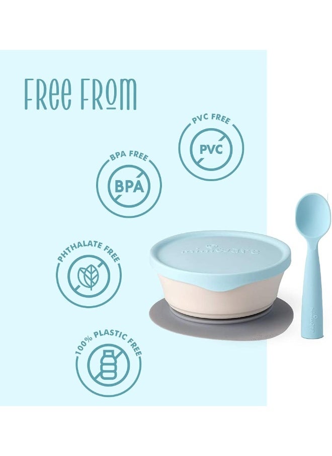 Miniware Miniware First Bites Set with Cereal Bowl, Detachable Suction Foot, and Training Spoon for Baby Toddler Kids  - Image 3