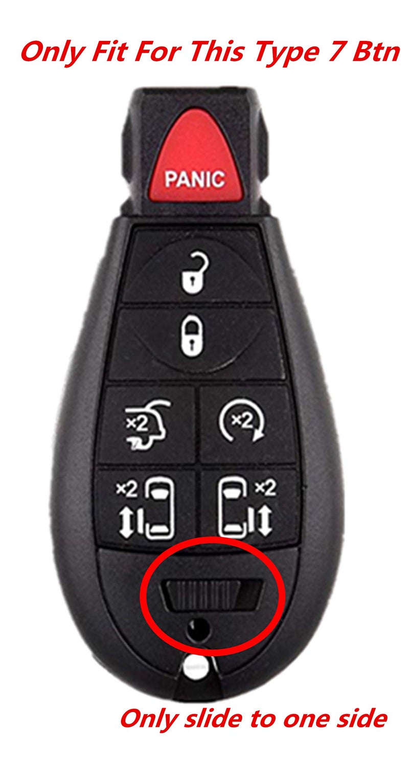 KAWIHEN Key Fob Skin Replacement for 2008-2015 Town and Country 2008-2019 Dodge Grand Caravan IYZ-C01C M3N5WY783X 56046708AB - Image 3