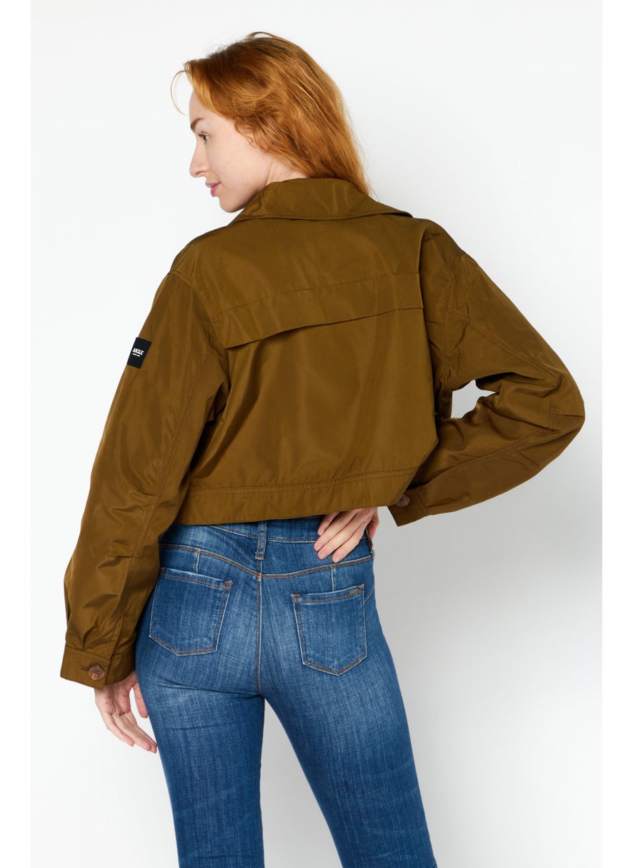 Aigle - Women Solid Shirt Jacket, Khaki - Image 1