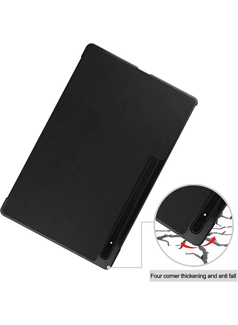 Theodor Protective Flip Case For Samsung Galaxy Tab S7 - S8 With Trifold Stand Auto Wake Sleep Shockproof Cover Coffee Mug - Image 3