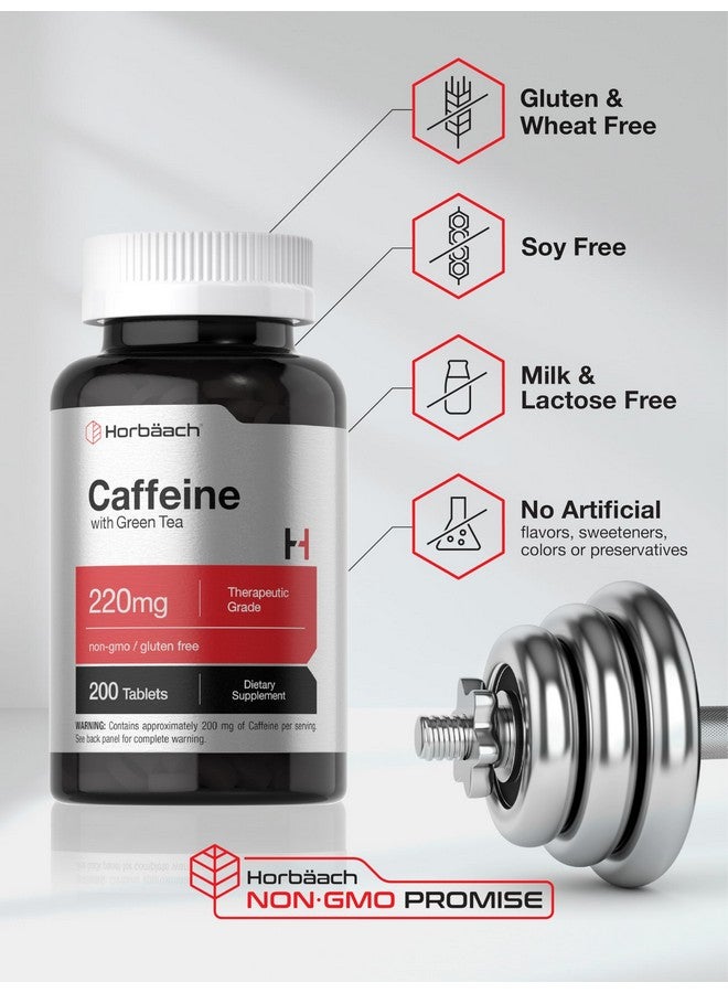 Horbäach Caffeine Pills 200mg | with Green Tea | 200 Tablets | Vegetarian, Non-GMO & Gluten Free - Image 5