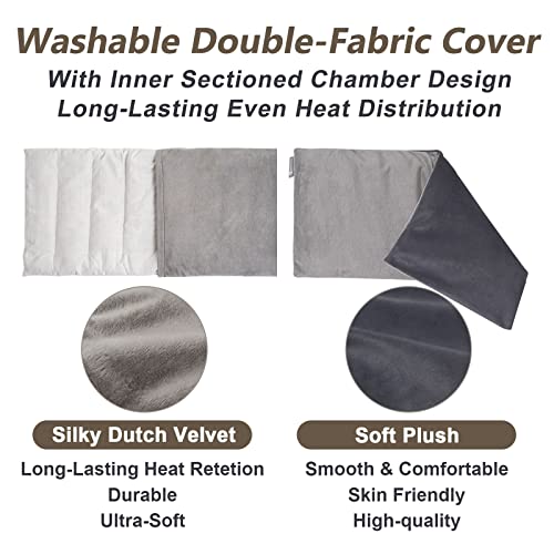 RelaxCoo Microwave Heating pad with Washable Cover 6 * 12" Microwavable Heat Pad for Neck Shoulder, Cramps, Back Pain Relief, Warm Compress Bean Bag Moist Heat Pack for Muscles, Joints, 2 Pack - Image 3