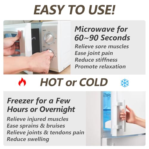 RelaxCoo Microwave Heating pad with Washable Cover 6 * 12" Microwavable Heat Pad for Neck Shoulder, Cramps, Back Pain Relief, Warm Compress Bean Bag Moist Heat Pack for Muscles, Joints, 2 Pack - Image 5