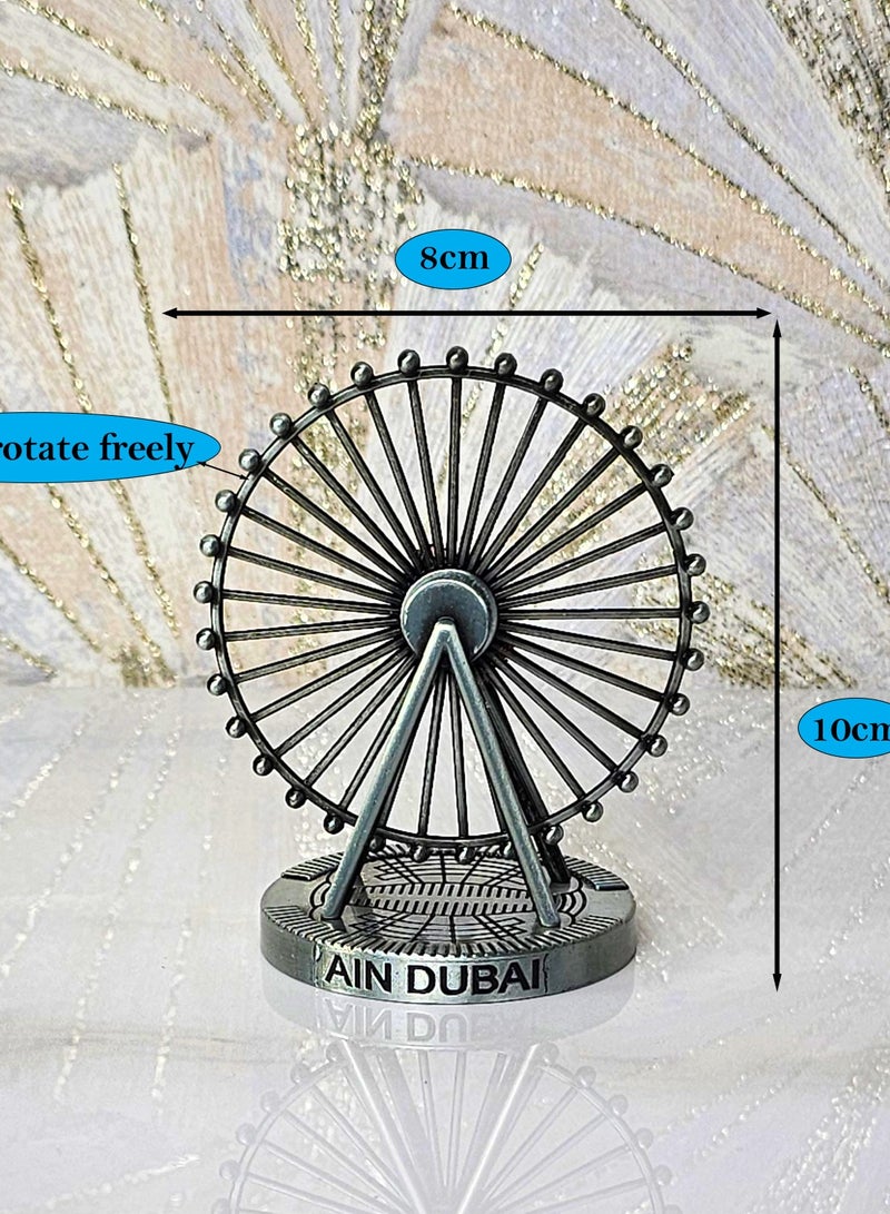 سوق الهدايا التذكارية سوق التذكارات – ديكور عين دبي معدني مقاس 11×10 سم باللون العتيق - Image 3