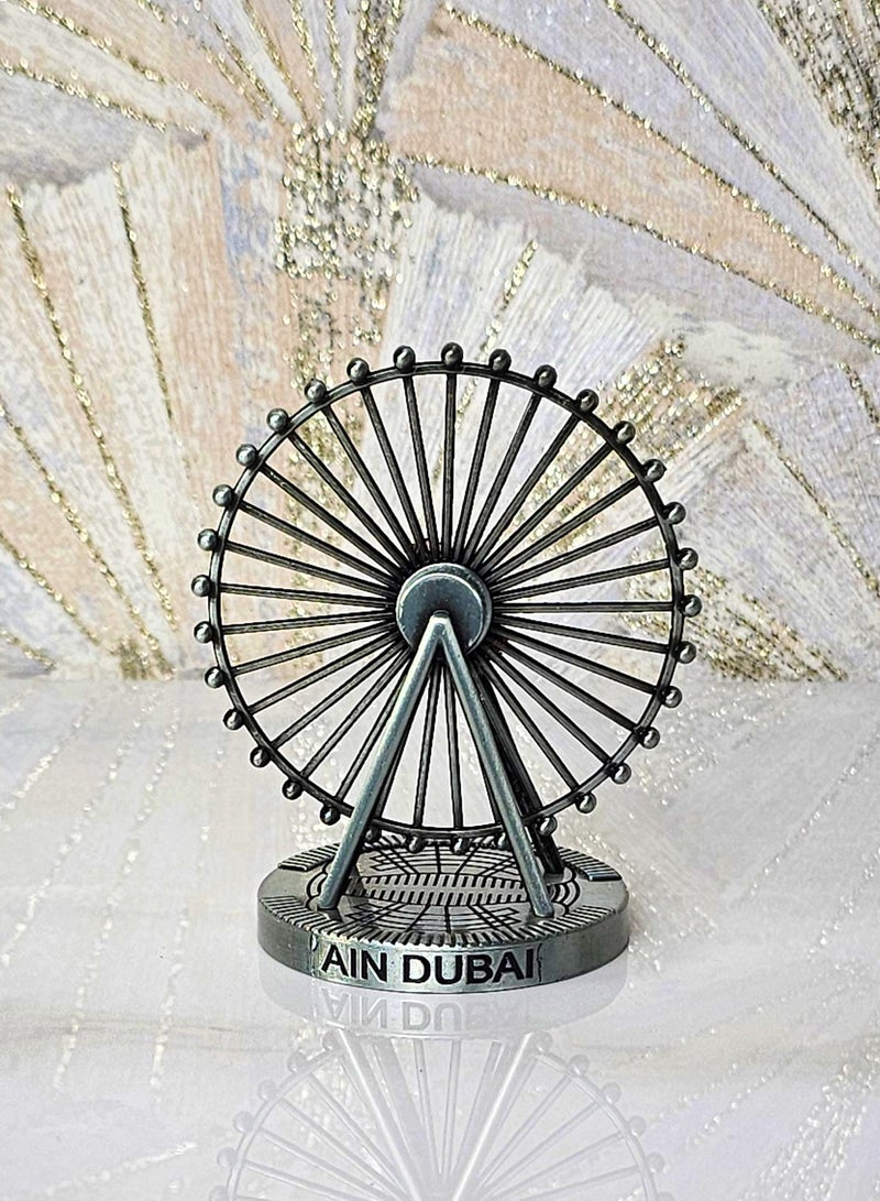 سوق الهدايا التذكارية سوق التذكارات – ديكور عين دبي معدني مقاس 11×10 سم باللون العتيق - Image 1