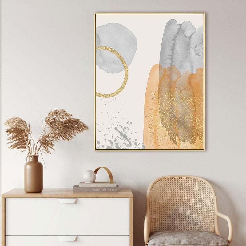 FOLKOR إطار عائم للوحات قماشية مقاس 16×24، إطار قماشي عائم معدني عصري DIY بعمق 1.5 بوصة للوحات الزيت وتزيين جدران غرف المعيشة وغرف النوم والمكاتب المنزلية بالصور الشخصية والمناظر الطبيعية (ذهبي) - Image 5