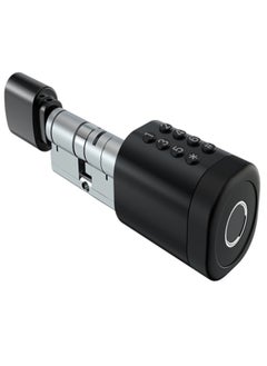 areb AREB SMART LOCK CYLINDER BLACK C1SLLWYB  Fingerprint PIN Code IC Card Mechanical Key Wi Fi App Control Auto Lock Anti Theft Security for Home Office Commercial Residential Use  - Image 1