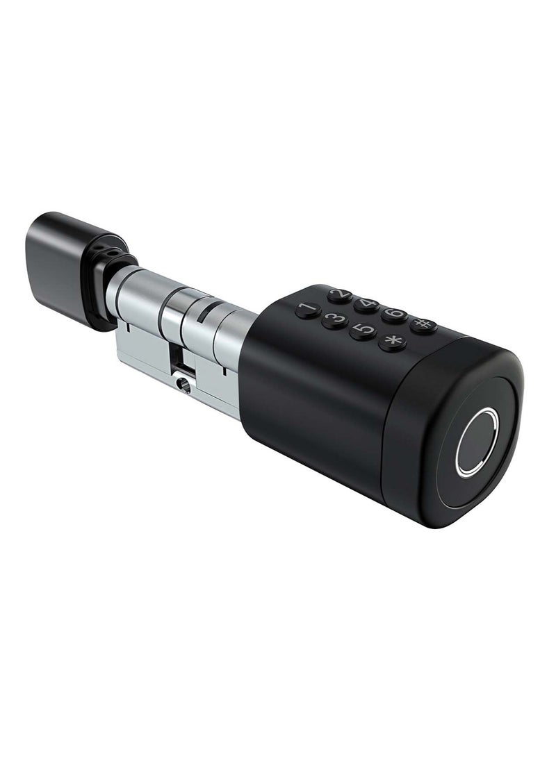 areb Areb SMART LOCK CYLINDER BLACK C1SLLWYB – Fingerprint, PIN Code, IC Card, Mechanical Key, Wi-Fi App Control, Auto-Lock, Anti-Theft Security for Home, Office, Commercial & Residential Use  - Image 1