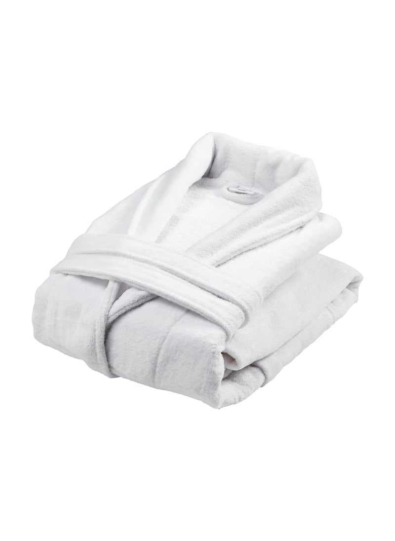 Donetella Unisex 100% Cotton Velour Bathrobe Large & Extra Large Size, 400 GSM, Luxurious & Absorbent, Soft Velvet Feel, Ankle-Length with Shawl Collar & Pockets  - Image 2