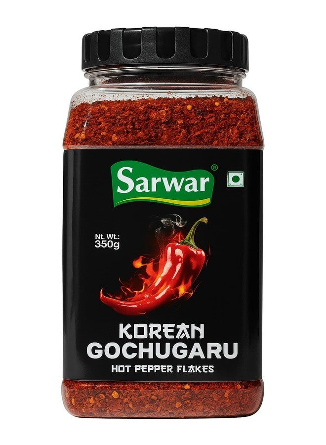 Sarwar Korean Gochugaru 350g Jar | Authentic Korean Red Chili Pepper Flakes | Sun-Dried, Non-GMO, No Preservatives | Hot Spice for Kimchi, Ramen, Tteokbokki, Stir-Fries & Marinades - Image 1