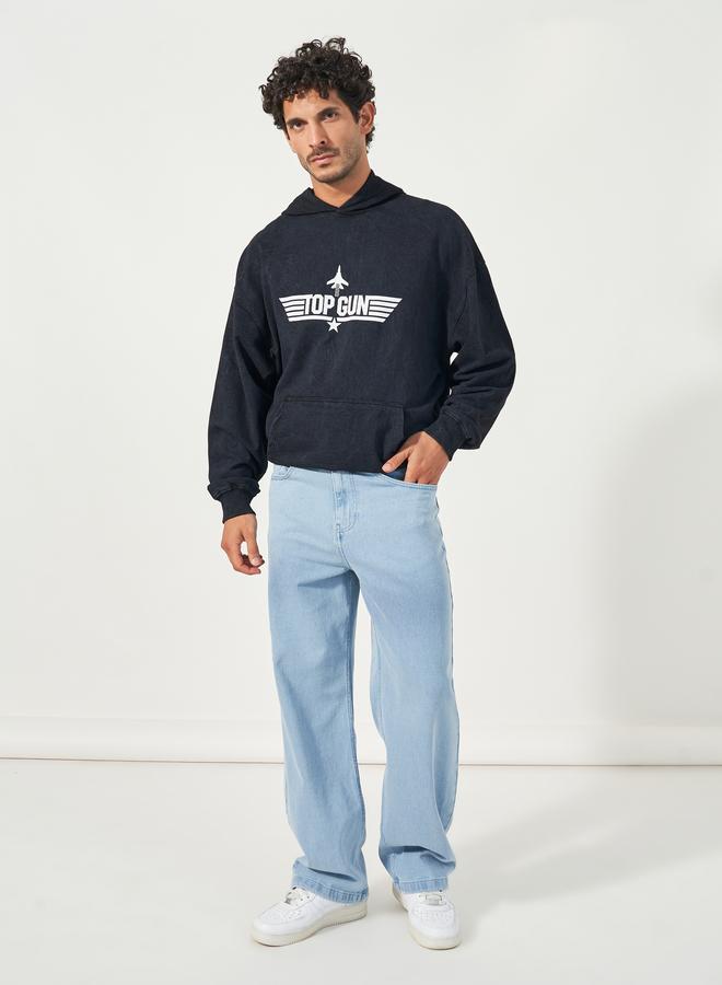 Styli Top Gun Graphic Print Oversized Hoodie - Image 2