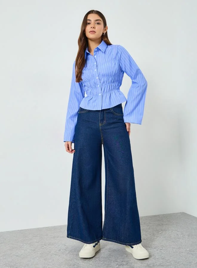 تايك تو بلوزة مخططة بزمزمة