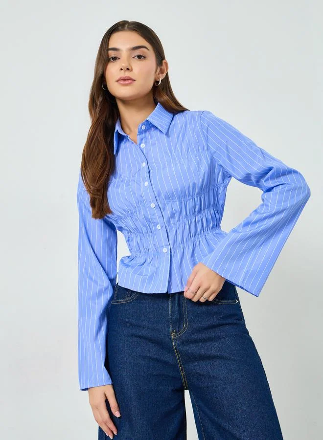 تايك تو بلوزة مخططة بزمزمة