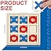 Seenelling Jumbo Wooden Tic Tac Toe Game Dementia Activities for Alzheimers Seniors with Matching and Puzzle Templates XO Chess Board Game for Elderly Engaging Table DecorBlue Red - Image 4