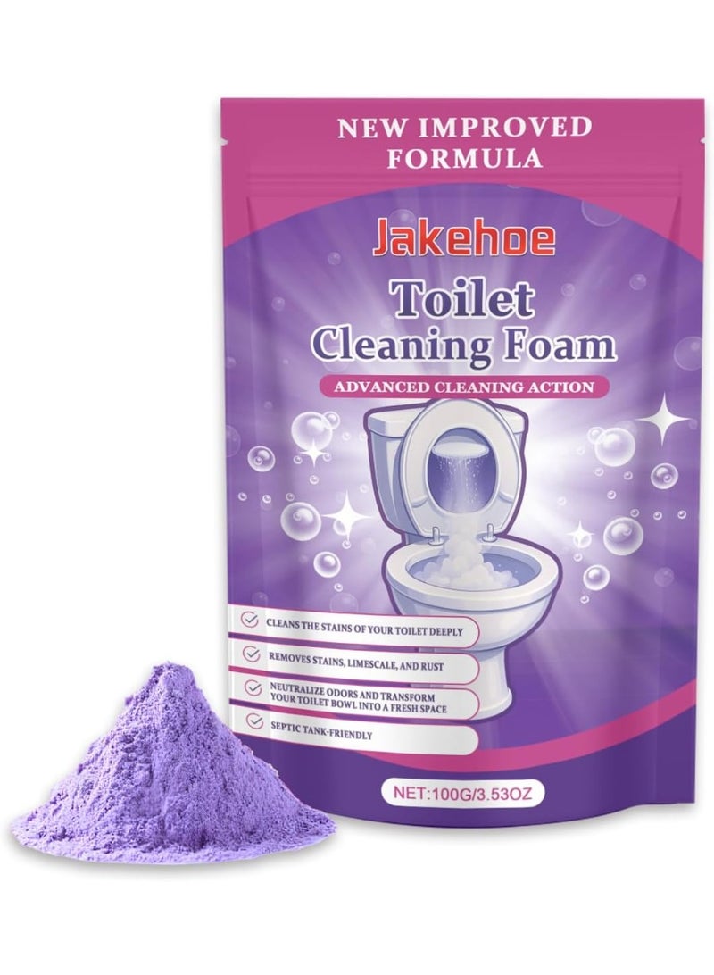 Jakehoe Toilet Cleaner Foam, Insta-Action Touch-Free Limescale Remover, Powerful Deep Cleaning Foam for Sparkling Clean Toilet, Safe for Plumbing, Refreshing Scent - Image 1
