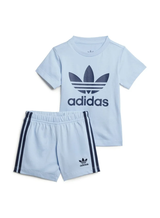 adidas SHORT TEE SET Blue Originals Kids SUITS