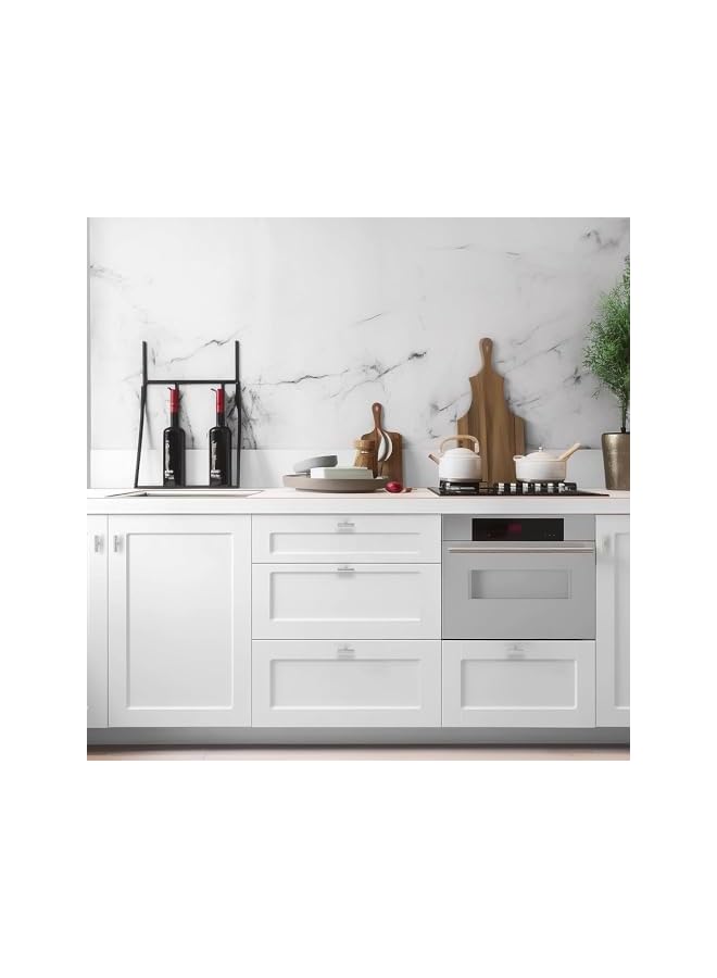 promass 10Pcs 50mm Kitchen Handles with Screws Stainless Steel T Cupboard Handle,Silver Pulls for Kitchen Cabinets and Dressers - Image 3