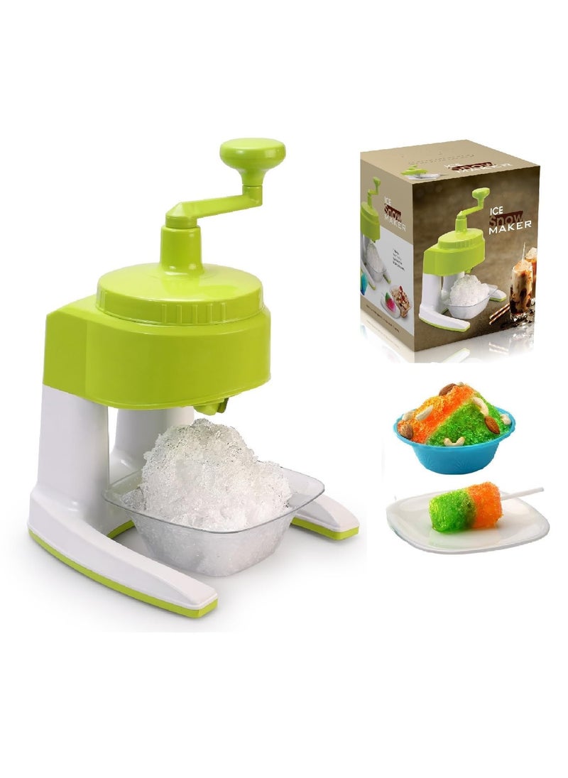 ISOTOPE ISOTOPE Ice Gola Maker Machine Manual ice Gola Slush Maker Machine with Sharp Blades Ice Crusher Snow Grinder 3 Bowl 1 Glass 6 Sticks and 1 Dish Color as Available  - Image 1