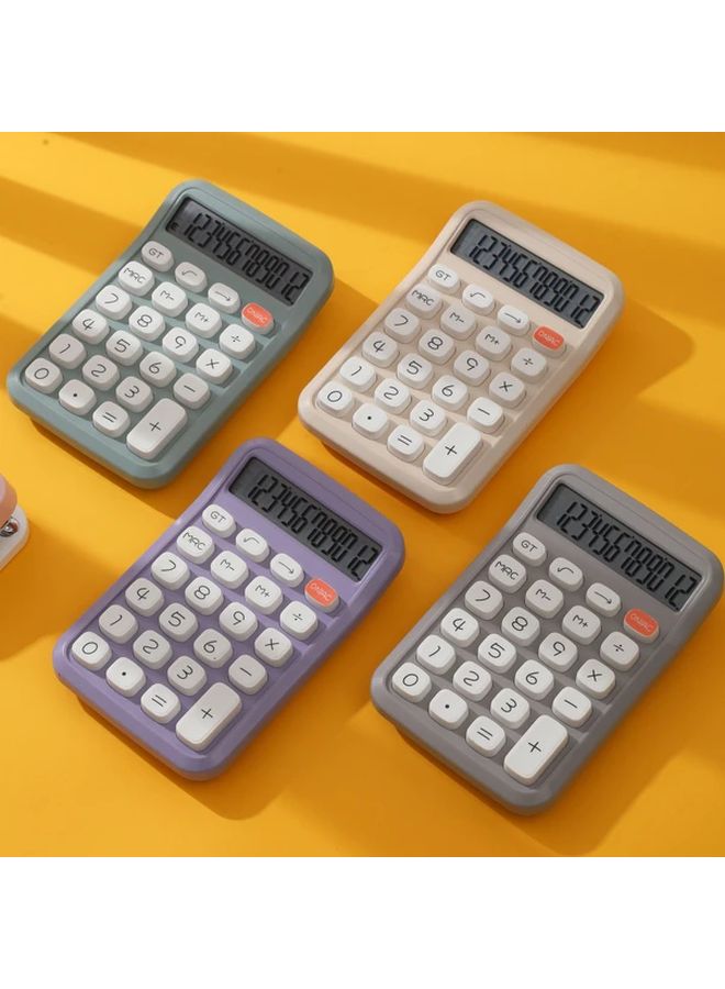 Green Large Button 12 Digit Calculator Portable Multi Function LED Display - Image 2