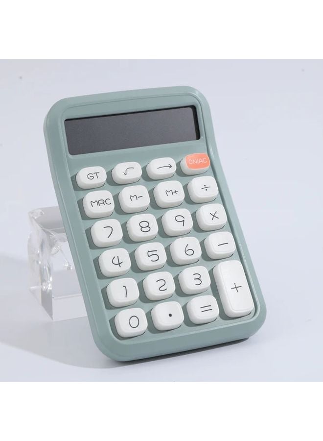 Green Large Button 12 Digit Calculator Portable Multi Function LED Display - Image 1