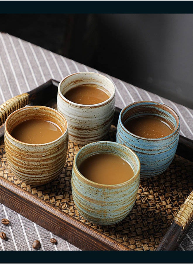 Generic - Jianzhan Ceramic Teacup Kung Fu Tea Set Coffee cup Yerba Mate Set - Ceramic Mate CupSet of 4 (4 colors) - Image 1