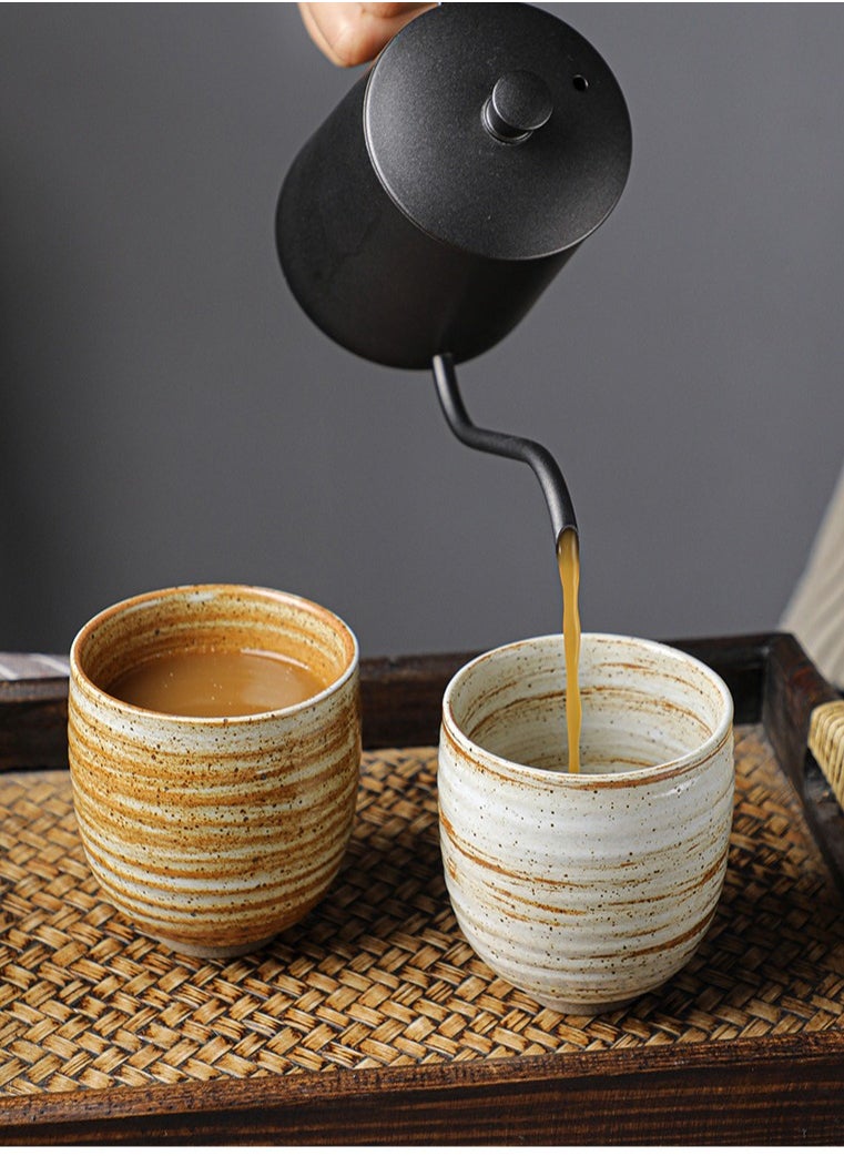 Generic - Jianzhan Ceramic Teacup Kung Fu Tea Set Coffee cup Yerba Mate Set - Ceramic Mate CupSet of 4 (4 colors) - Image 1